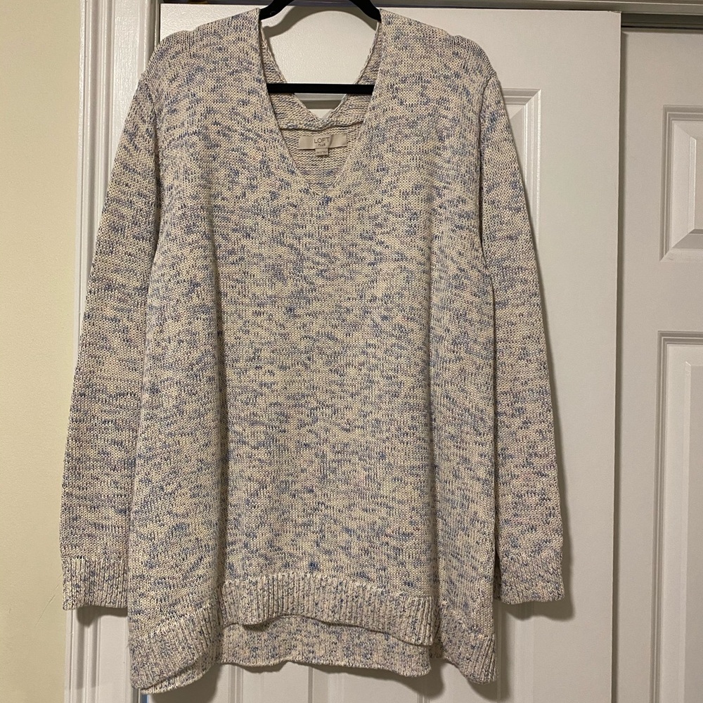 Blue and Pink marbled sweater